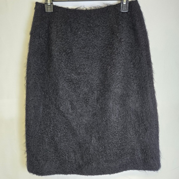Caractere Mohair Wool Blend Mini Skirt, Made in Italy, Black, Size‎ UK 10 US 12 - Picture 2 of 10